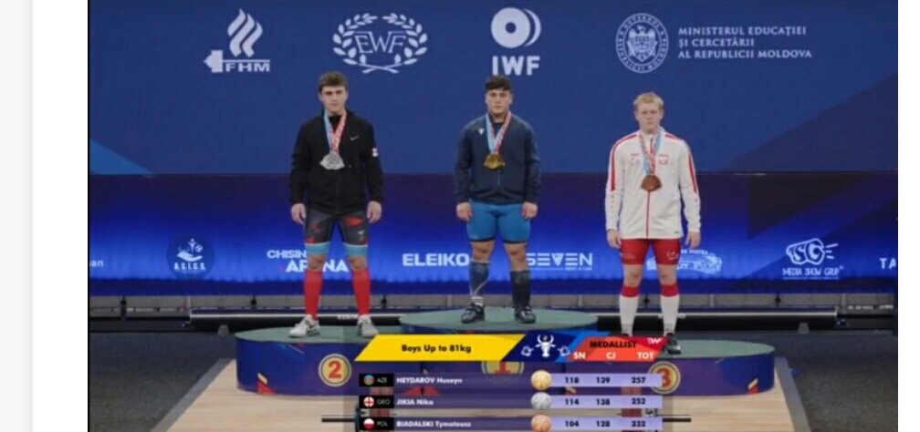 İdmançımız Avropa birinciliyində 3 qızıl medal qazandı