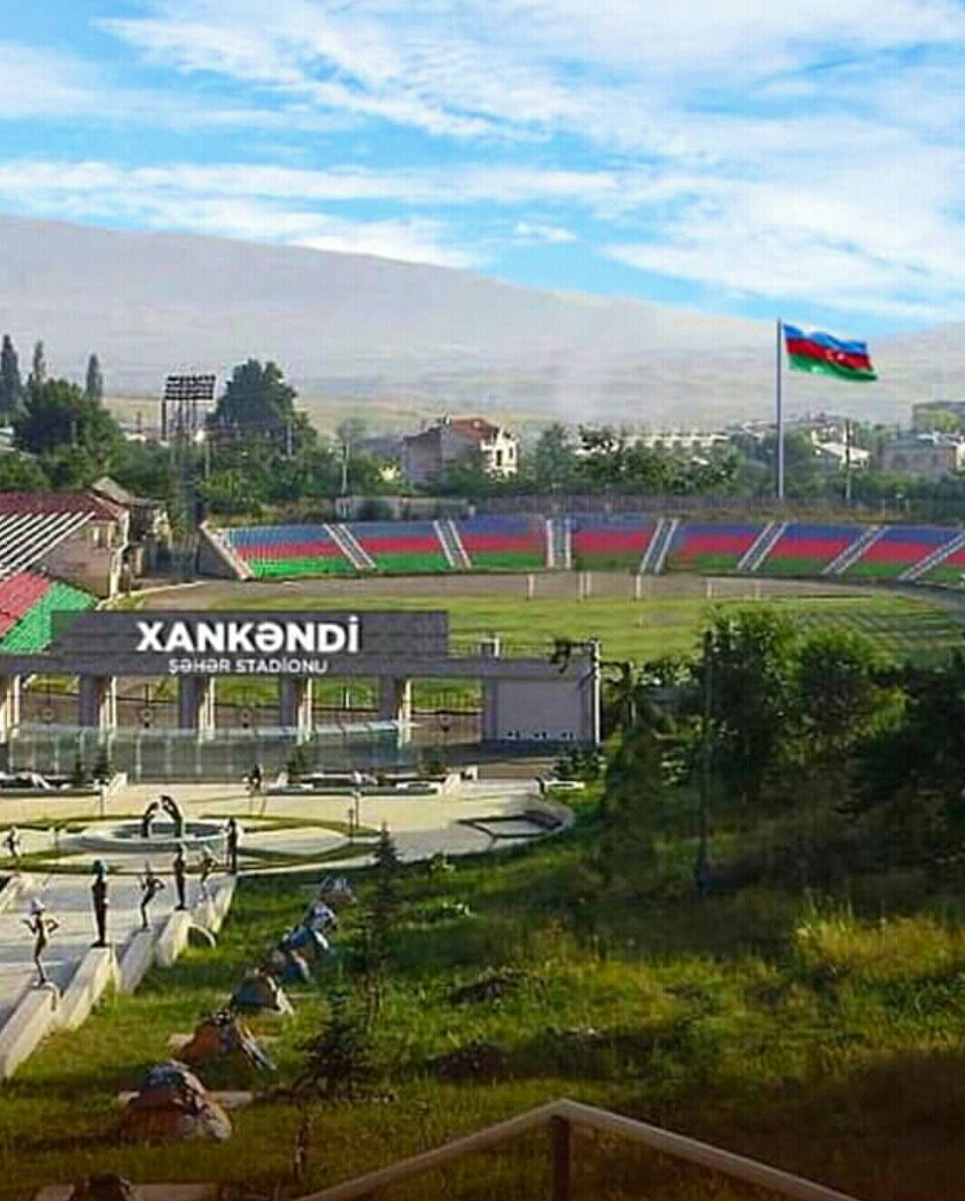 "Qarabağ" rəhbərliyi Xankəndiyə yollandı, stadiona baş çəkdi