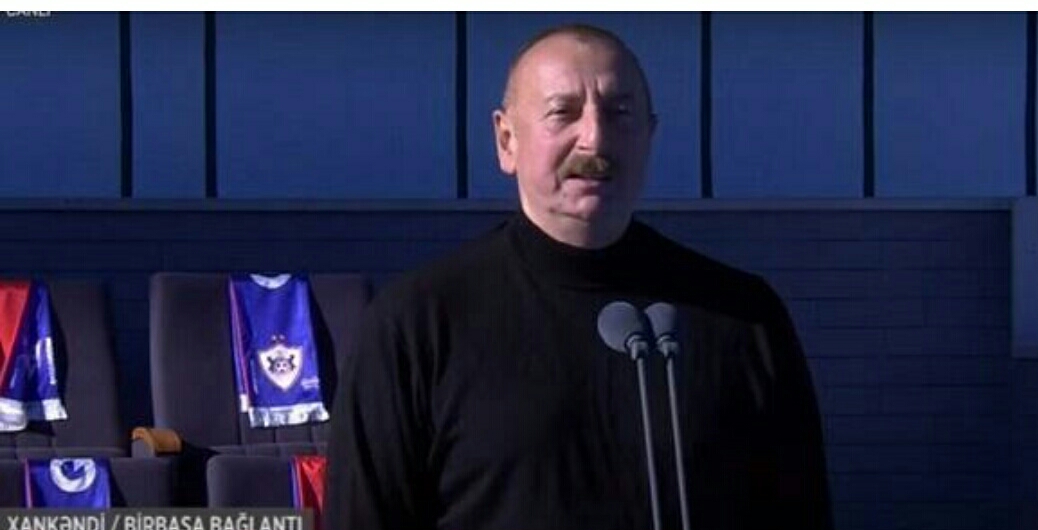 İlham Əliyev Xankəndi stadionunda çıxış etdi - VİDEO