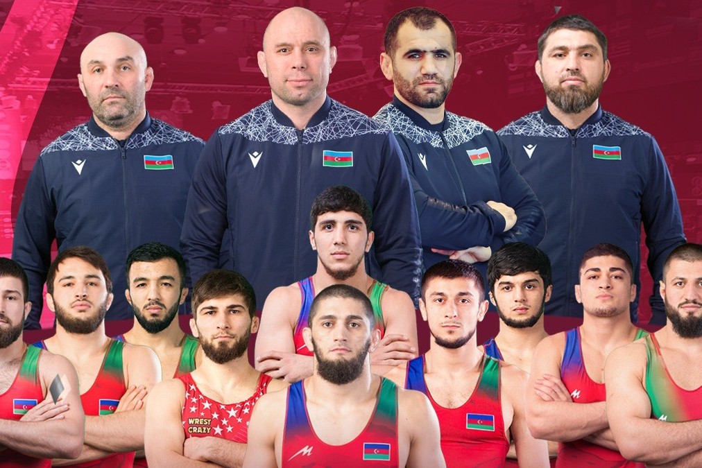 Avropa çempionatında 7 medal qazanan sərbəst güləşçilərimiz Vətənə qayıtdılar