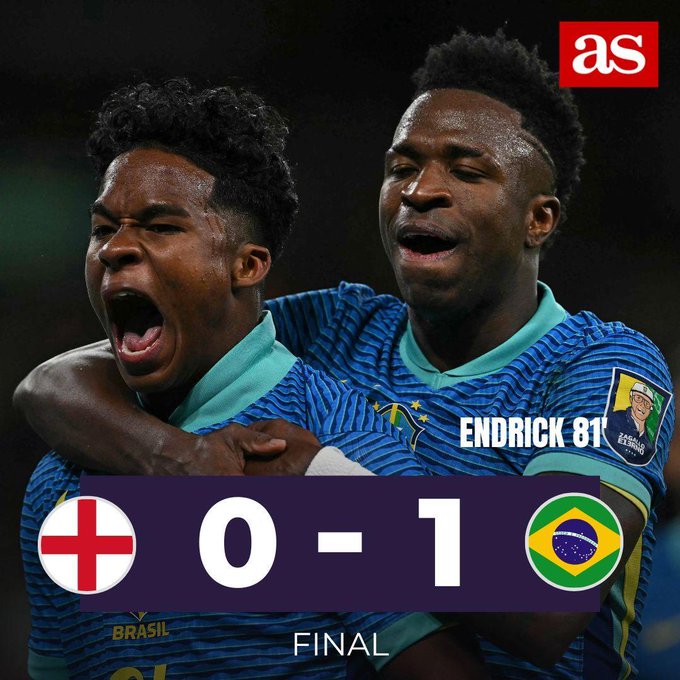 Braziliya millisi İngiltərəni məğlub etdi