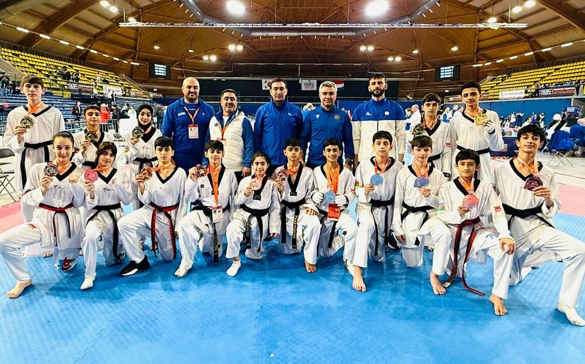 Azərbaycan taekvondoçuları Niderlandda 16 medal qazandılar