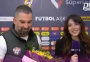 Arda Turan hamilə jurnalisti belə təbrik etdi – VİDEO