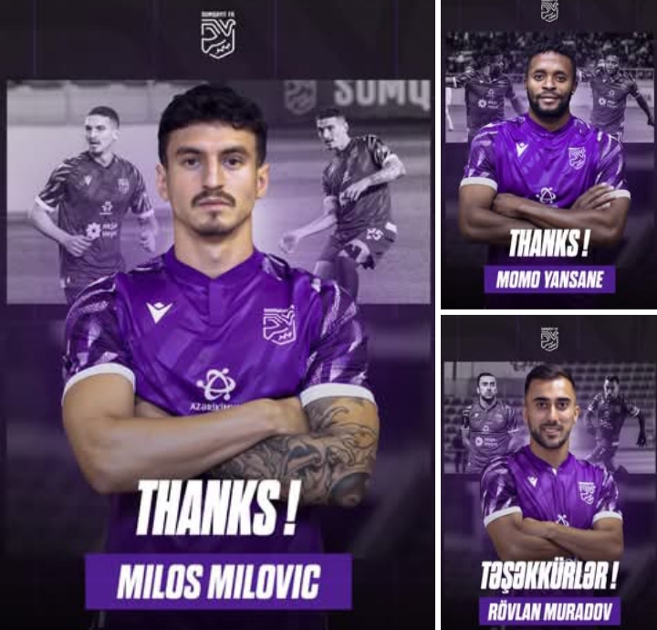 "Sumqayıt" üç futbolçusu ilə vidalaşıb