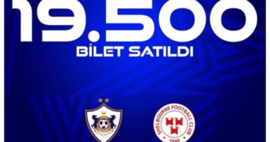 “Qarabağ” – “Şelburn” matçına satılan biletlərin sayı açıqlandı