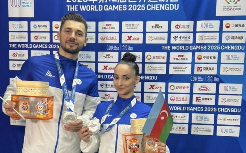 Azərbaycanın iki gimnastı Dünya Oyunlarında gümüş medal qazanıb