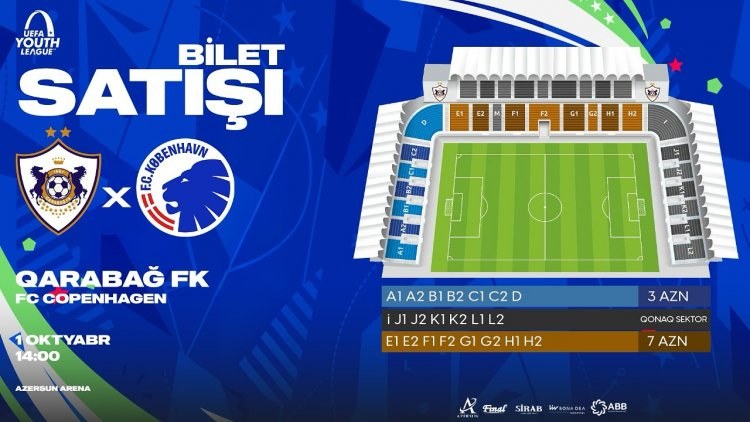 "Qarabağ" - "Kopenhagen" matçının biletləri satışa çıxarılır