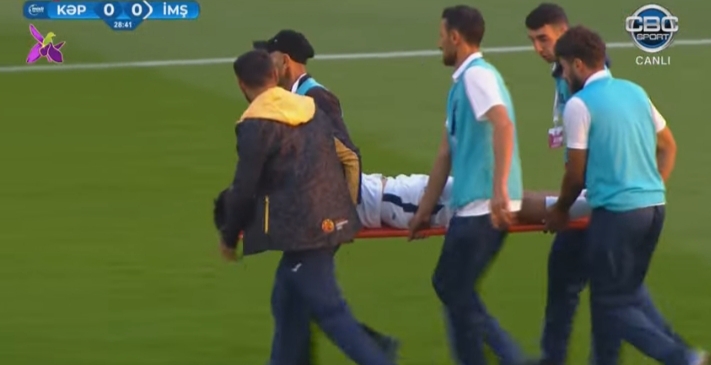 "İmişli"nin futbolçusu ağır zədə aldı, xəstəxanaya aparıldı