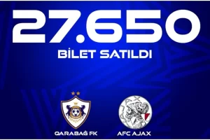 "Qarabağ" - "Ayaks" oyununa neçə bilet satılıb? 2 "Qarabağ" - "Ayaks" oyununa neçə bilet satılıb?