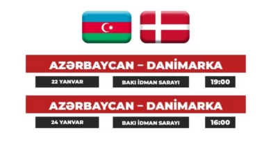 Azərbaycan millisinin Danimarka ilə oyunlarının başlama saatı bilindi