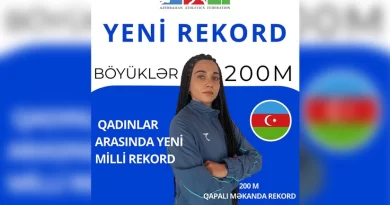 Vəliyeva Azərbaycan rekorduna imza atdı