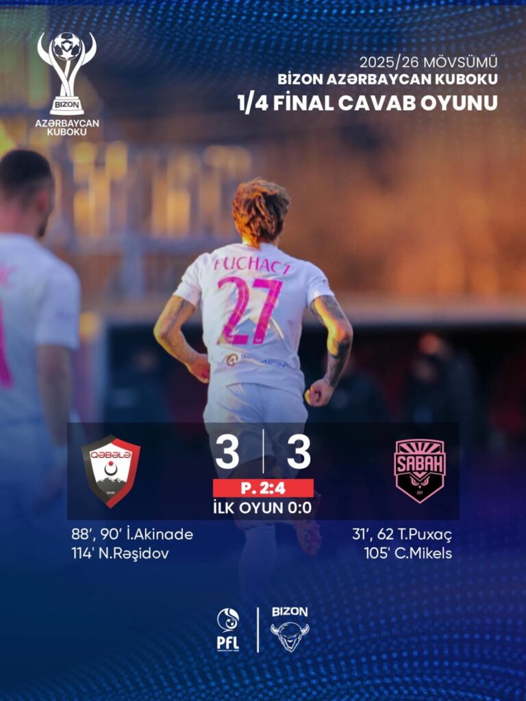 Qəbələ – Sabah 3:3 (penaltilə 2:4) - VİDEO