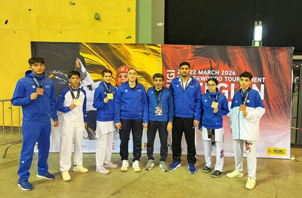 Azərbaycan taekvondoçuları Belçikada keçirilən beynəlxalq turnirdə 5 medal qazandılar