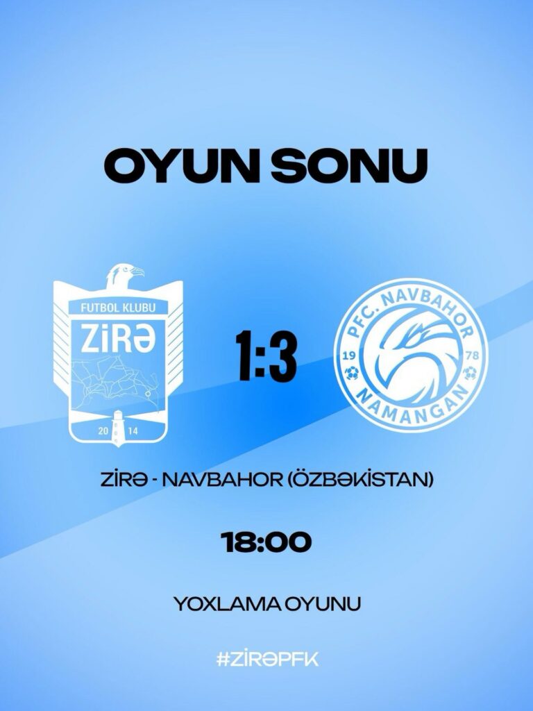 “Zirə” Özbəkistan klubuna məğlub oldu