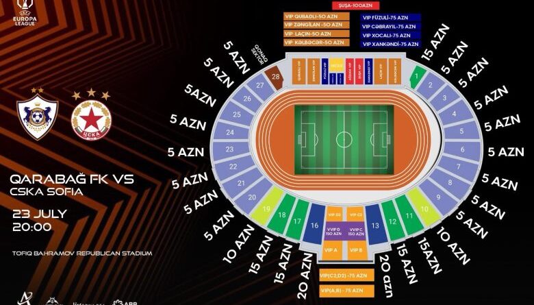 “Qarabağ”ın oyununa biletlər sabah satışa çıxarılacaq